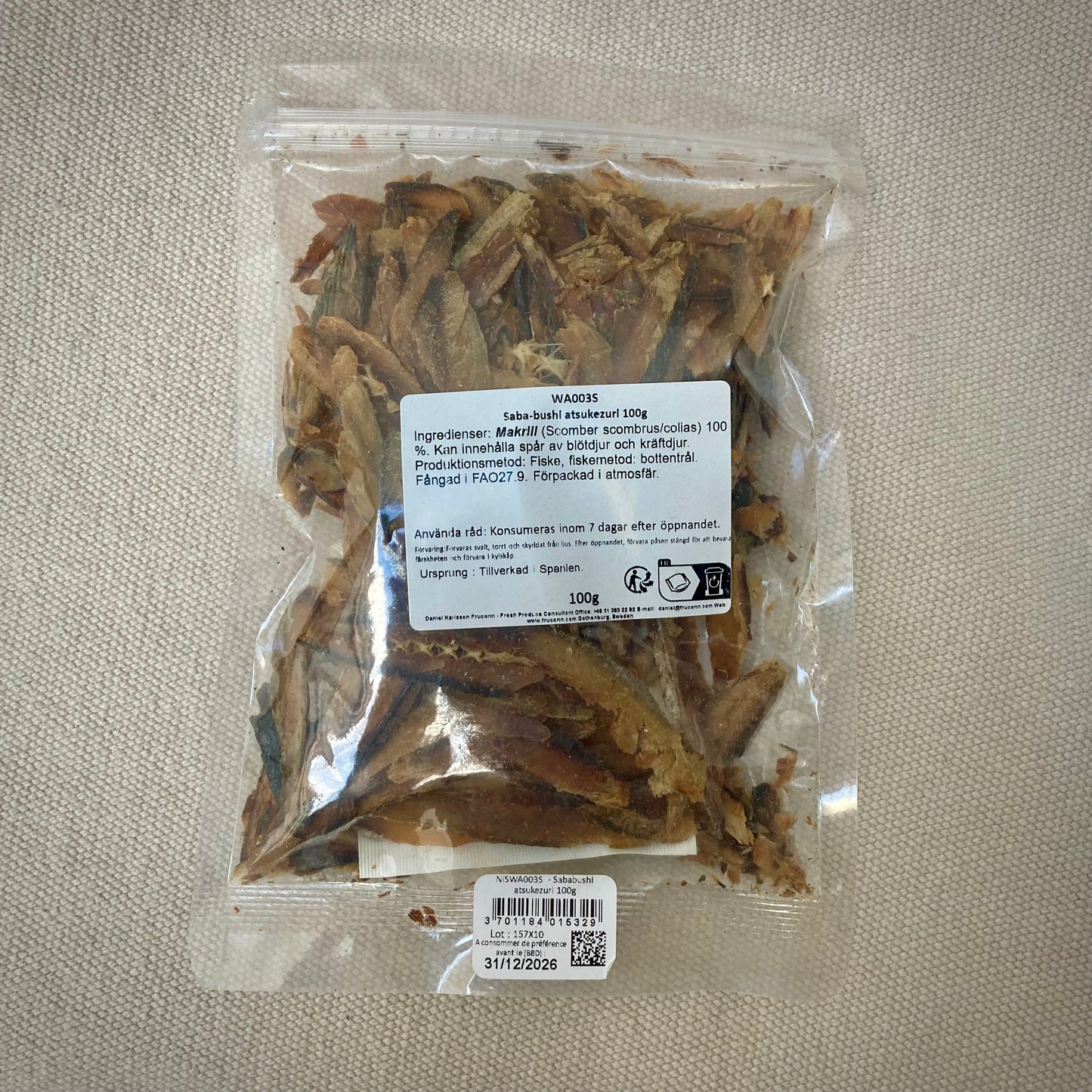 Rökt och torkad makrill "Sababushi" 100g