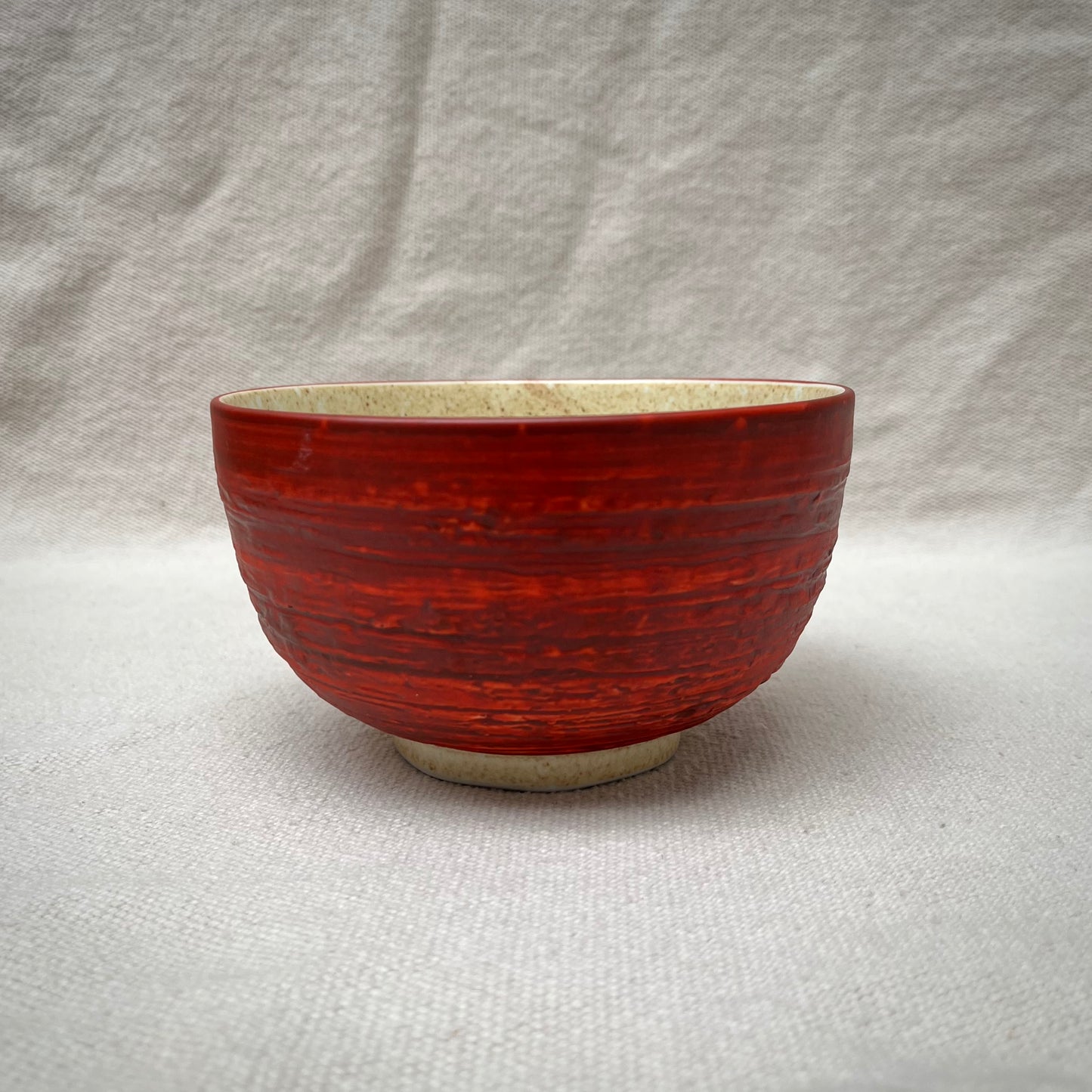 Donburi-skål röd "Rokube"