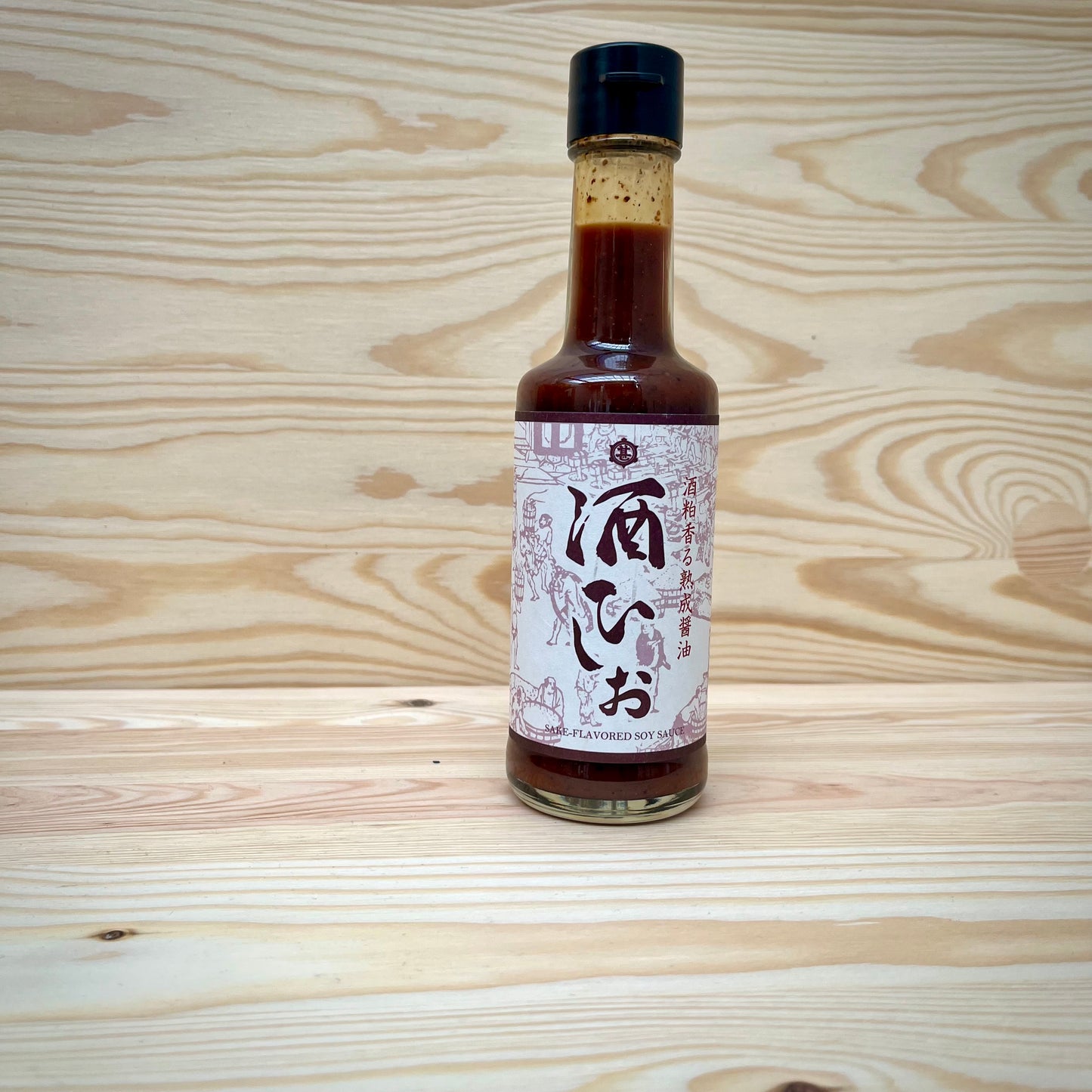 Dubbelfermenterad soja smaksatt med röd sake-kasu "Sake Hishio" 200ml