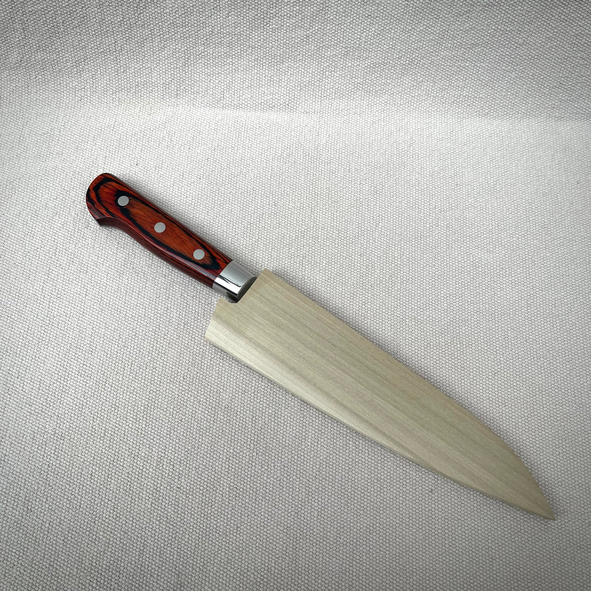 Kockkniv Damascus "Sakai Takayuki" 180 mm, handtag i Mahogny